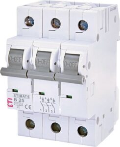 ETI AUTOMATSKI OSIGURAČ B 25A 3P 6kA