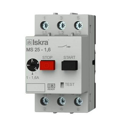 30107960_ISK MOTORSKA ZAŠTITNA SKLOPKA MS-25/2,5; 1,0A-1,6A ISKRA