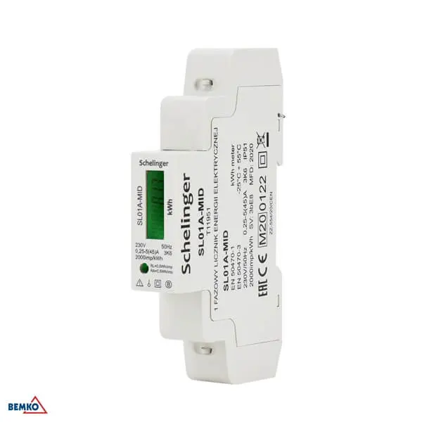 ELEKTRIČNO BROJILO 1 FAZNO 45A DIGITALNO MID