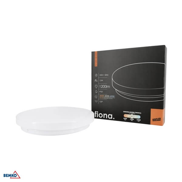 C37-PLF-230-120-CCT LED PLAFONJERA 12W CCT 3000K/4000K/6500K FIONA 1200lm IP20 FI260 KAFLER
