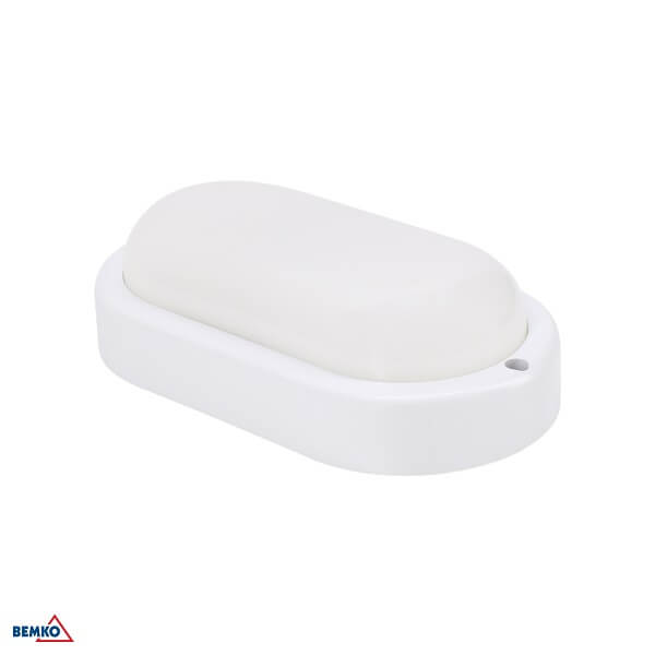 LED PLAFONJERA 8W 4000K 760lm IP54 SENZOR BIJELA OVALNA KANLO