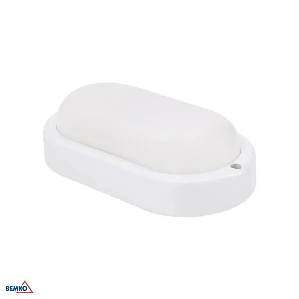 LED PLAFONJERA 8W 4000K 760lm IP54 SENZOR BIJELA OVALNA KANLO