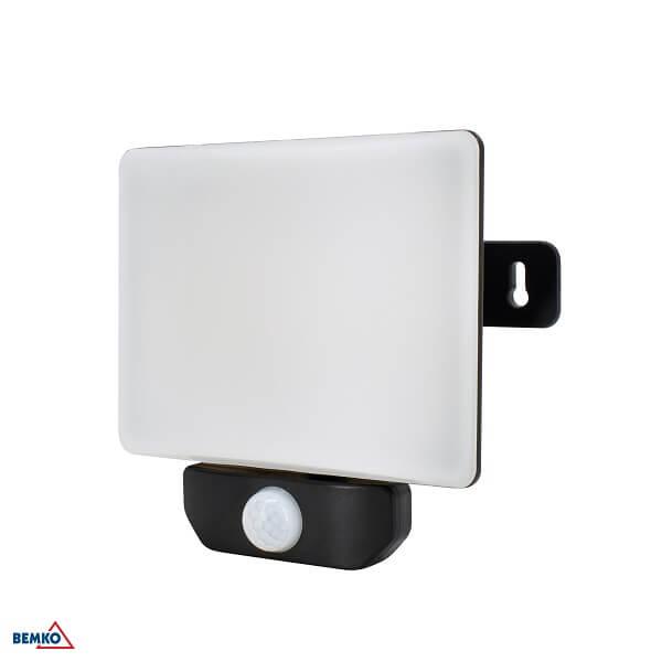 C65-LFX-030BL-4K-PIR LED REFLEKTOR 30W 4000K 2700lm LFX IP65 CRNI SENZOR