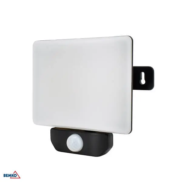 C65-LFX-030BL-4K-PIR LED REFLEKTOR 30W 4000K 2700lm LFX IP65 CRNI SENZOR