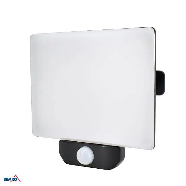 C65-LFX-050BL-4K-PIR LED REFLEKTOR 50W 4000K 4500lm LFX IP65 CRNI SENZOR