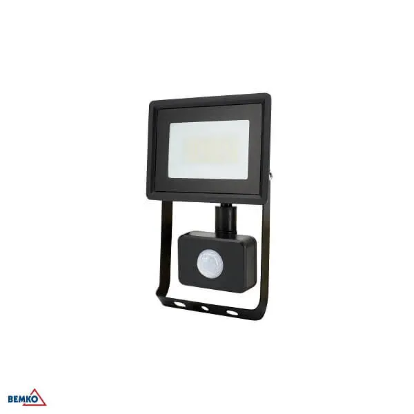 C64-S-LFK2-020BL-4K LED REFLEKTOR SMD 20W 4000K 1640lm KASTEL 2 IP65 CRNI SENZOR