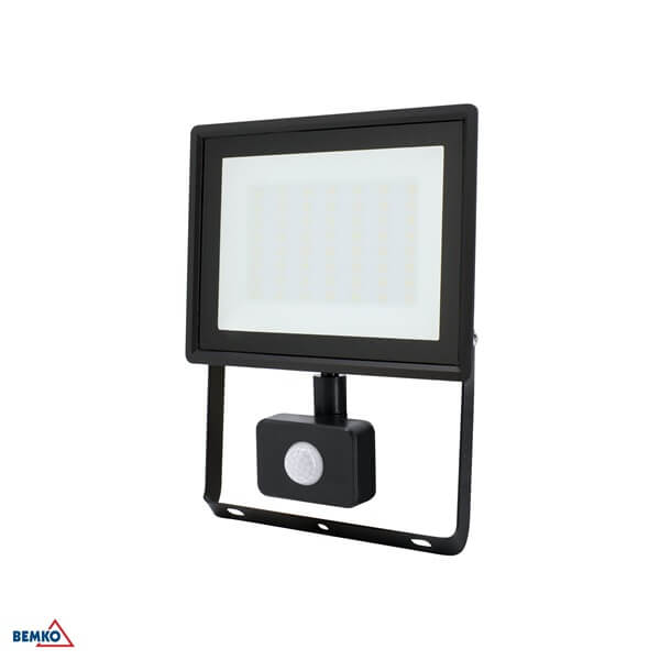 C64-S-LFK2-050BL-6K LED REFLEKTOR SMD 50W 6500K 4320lm KASTEL 2 IP65 CRNI SENZOR