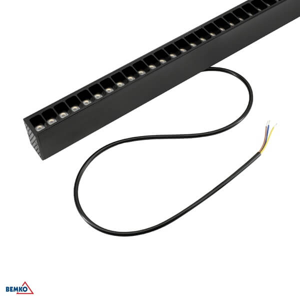 C26-LOR-30BL-4K-UGR LED SVJETILJKA LINIJSKA LORIEN 30W 120cm 3300lm 4000K UGR19 52° CRNA