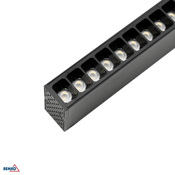 C26-LOR-30BL-4K-UGR LED SVJETILJKA LINIJSKA LORIEN 30W 120cm 3300lm 4000K UGR19 52° CRNA
