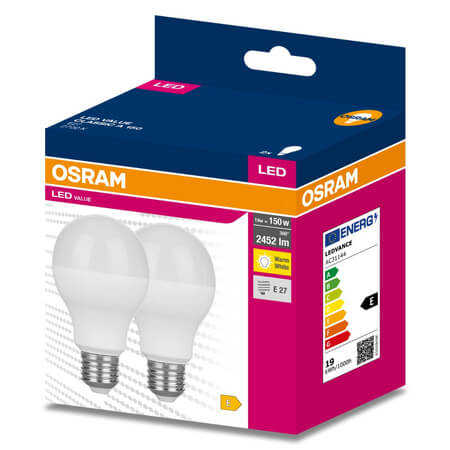 LED ŽARULJA E27 19W/827 FR VALUE CLA150 2/1 BLISTER OSRAM