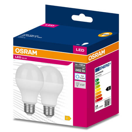 LED ŽARULJA E27 19W/865 FR VALUE CLA150 2/1 BLISTER OSRAM