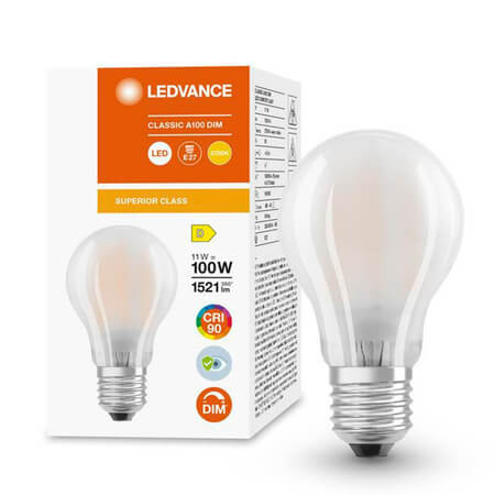 OS758780 LED ŽARULJA CLA100D 11W/927 230V GL FR E27 10X1 DIM
