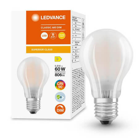 LED ŽARULJA CLA60D 5,8W/927 230V GIL FR E27 10X1 DIM