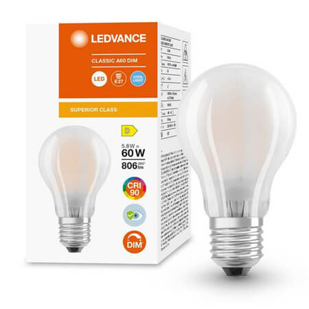 OS758988 LED ŽARULJA CLA60D 5,8W/940 230V GIL FR E27 10X1 DIM