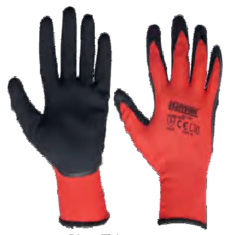 ZR-043_LUM RUKAVICE ZAŠTITNE COMFORT CRVENE VEL.9