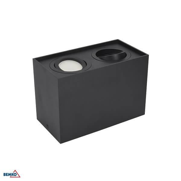 SVJETILJKA DOWNLIGHT ORTAL 182X96 GU10 2X50W CRNA