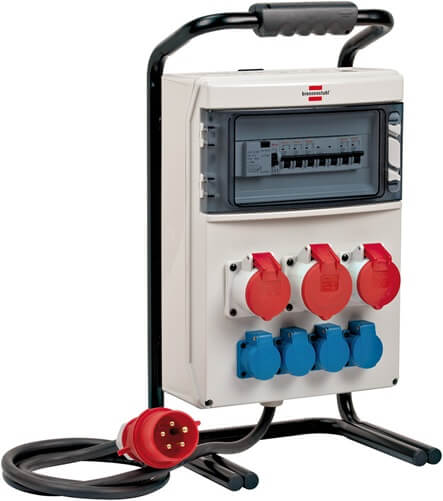 B1154908020 GRADILIŠNI ORMAR PRIJENOSNI FI30mA/1x32A+2x16A CEE400V/4xLS 1P BRENNESTUHL