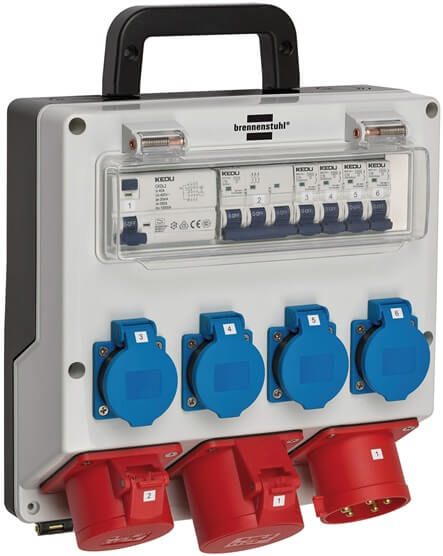 B1154890020 GRADILIŠNI ORMAR PRIJENOSNI 4/32 IP44 4x LS 230V/16 A, 1xLS 400V/16 A,  BRENNEST