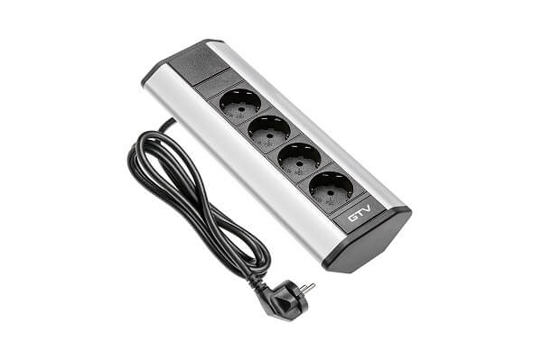 AE-PBKT4S-80 GTV KONZOLA KUTNA 4X SCHUKO SREBRNA