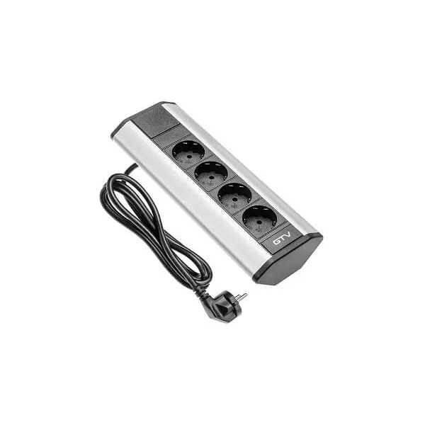 AE-PBKT4S-80 GTV KONZOLA KUTNA 4X SCHUKO SREBRNA