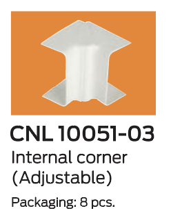 CNL-10051-03 KUT UNUTARNJI ZA PARAPET KANAL 100X50 BIJELI