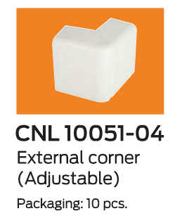 CNL-10051-04 KUT VANJSKI ZA PARAPET KANAL 100X50 BIJELI