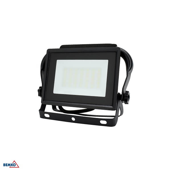 C64-R-LFK2-030BL-6K LED REFLEKTOR SMD 30W 6500K 2550lm KASTEL 2 IP65 CRNI PRIJENOSNI