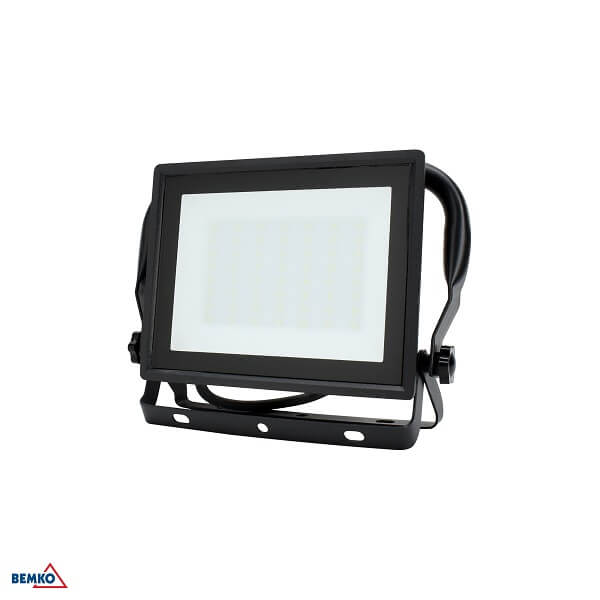 C64-R-LFK2-050BL-6K LED REFLEKTOR SMD 50W 6500K 4320lm KASTEL 2 IP65 CRNI PRIJENOSNI