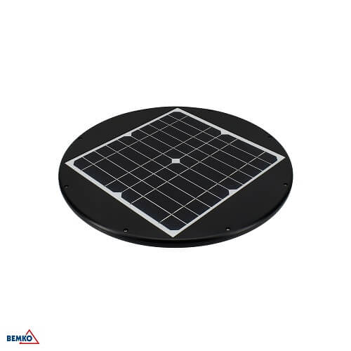 C83-SOM-020BL-CCT LED SVJETILJKA STUPNA OKRUGLA SOLARNA 20W IP65 CCT 2200lm CRNA SOLUM