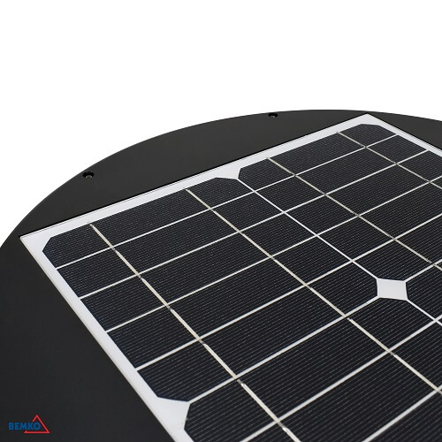 C83-SOM-020BL-CCT LED SVJETILJKA STUPNA OKRUGLA SOLARNA 20W IP65 CCT 2200lm CRNA SOLUM