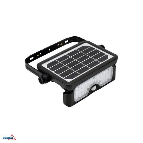 C83-SON-005BL-4K-PIR LED SVJETILJKA ZIDNA SOLARNA 5W IP65 SENZOR 4000K 500lm CRNA