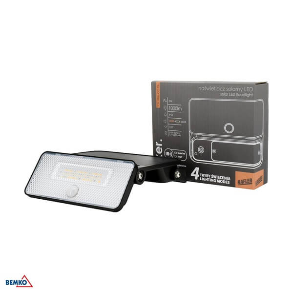 C83-SOK-008BL-CCT-PIR LED SVJETILJKA ZIDNA SOLARNA 8W IP54 SENZOR 3K/4K/6,5K 1000lm CRNA SOKER