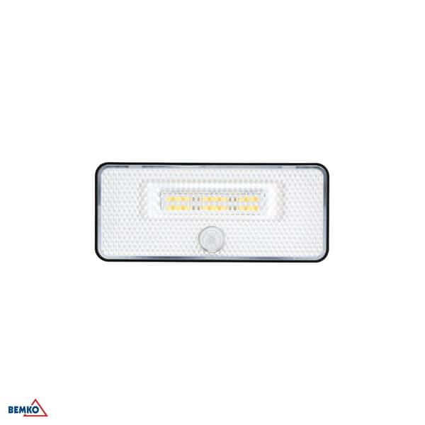 C83-SOK-008BL-CCT-PIR LED SVJETILJKA ZIDNA SOLARNA 8W IP54 SENZOR 3K/4K/6,5K 1000lm CRNA SOKER