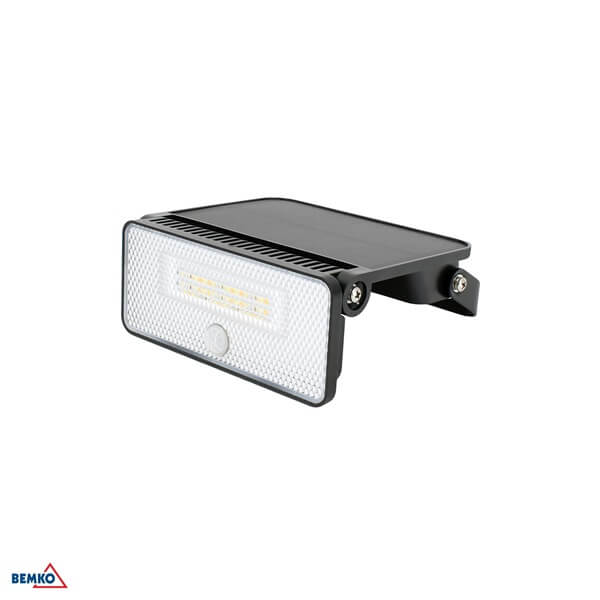 C83-SOK-008BL-CCT-PIR LED SVJETILJKA ZIDNA SOLARNA 8W IP54 SENZOR 3K/4K/6,5K 1000lm CRNA SOKER