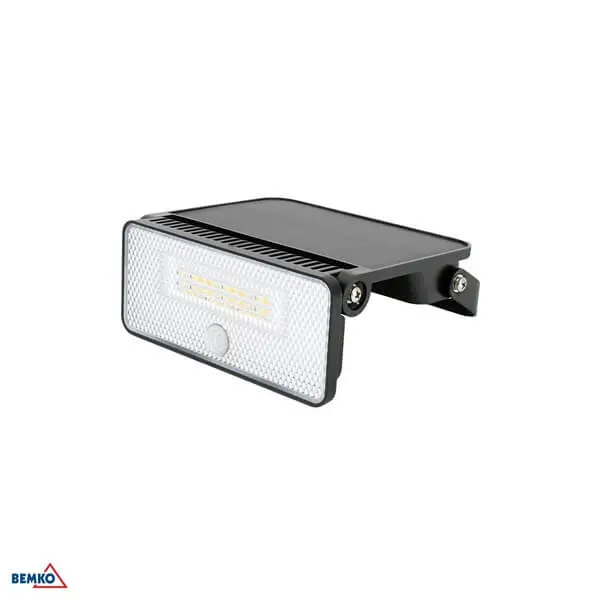 C83-SOK-008BL-CCT-PIR LED SVJETILJKA ZIDNA SOLARNA 8W IP54 SENZOR 3K/4K/6,5K 1000lm CRNA SOKER
