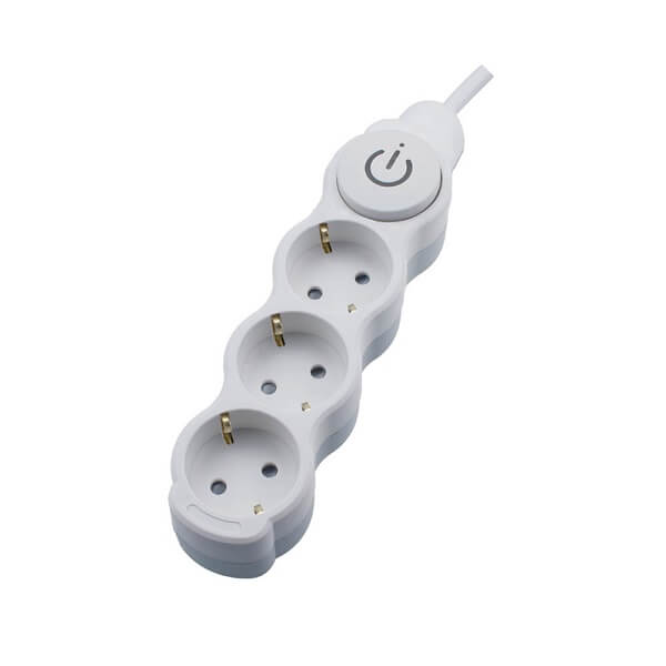 PRODUŽNI KABEL 3XŠUKO 1,5m S PREKIDAČEM 3X1,5mm