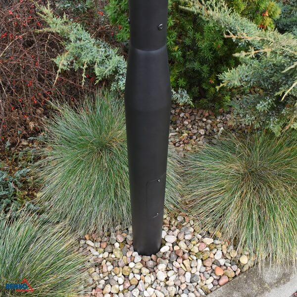 C84-SSO-S3M-160-060-BL RASVJETNI STUP SKLOPNI 3M 160X160MM FI 60MM CRNI