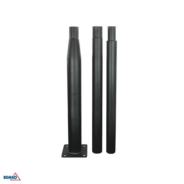 C84-SSO-S3M-160-060-BL RASVJETNI STUP SKLOPNI 3M 160X160MM FI 60MM CRNI