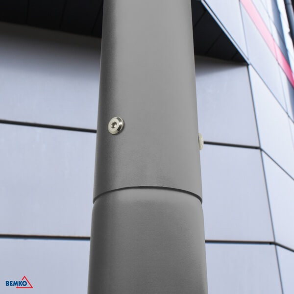 C84-SSO-S3M-160-060-DG RASVJETNI STUP SKLOPNI 3M 160X160MM FI 60MM SIVI