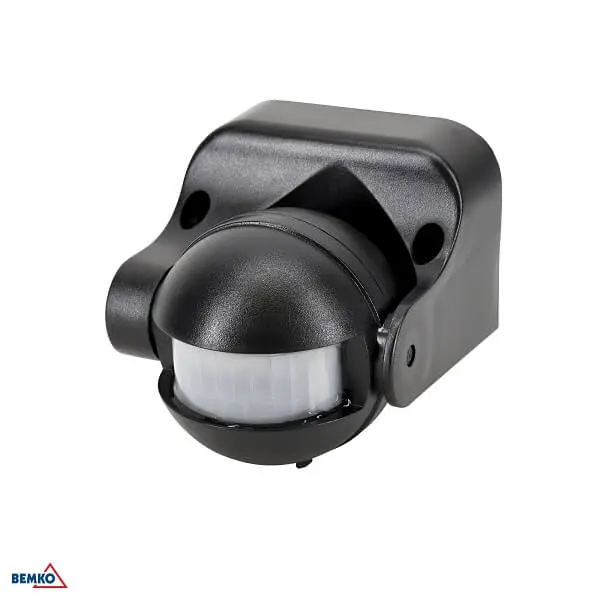 B50-SES09BL SENZOR POKRETA ZIDNI 1200W 180* CRNI L=12m