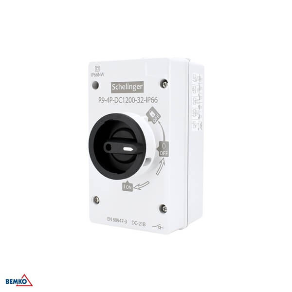 A11-R9-4P-DC1200-32-IP66 SKLOPKA 4P 32A DIN 1200V DC IP66 ZA FOTONAPON