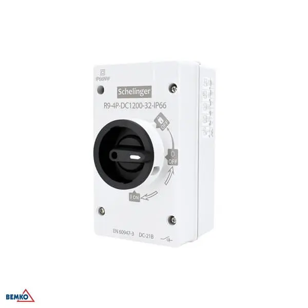 A11-R9-4P-DC1200-32-IP66 SKLOPKA 4P 32A DIN 1200V DC IP66 ZA FOTONAPON