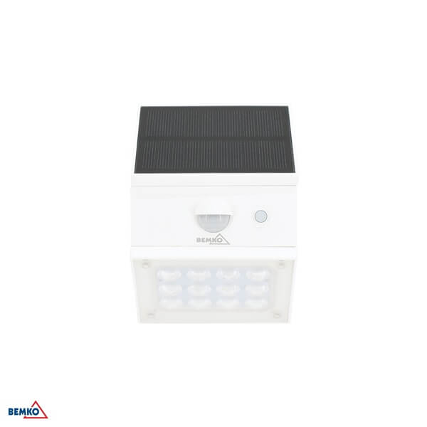 C83-SOR-002WH-CCT-PIR LED SVJETILJKA ZIDNA SOLARNA 2,5W IP65 SENZOR 3K/4K/6K 300lm BIJELA RUBIC
