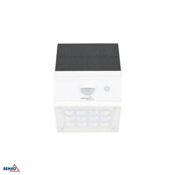 C83-SOR-002WH-CCT-PIR LED SVJETILJKA ZIDNA SOLARNA 2,5W IP65 SENZOR 3K/4K/6K 300lm BIJELA RUBIC