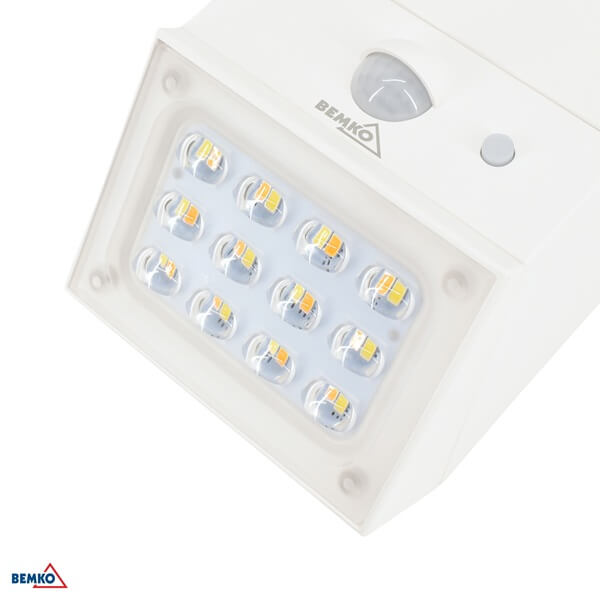 C83-SOR-002WH-CCT-PIR LED SVJETILJKA ZIDNA SOLARNA 2,5W IP65 SENZOR 3K/4K/6K 300lm BIJELA RUBIC