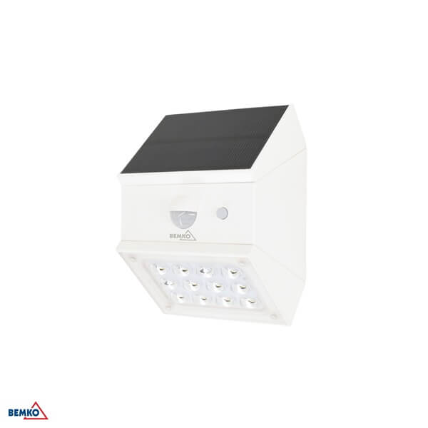 C83-SOR-002WH-CCT-PIR LED SVJETILJKA ZIDNA SOLARNA 2,5W IP65 SENZOR 3K/4K/6K 300lm BIJELA RUBIC
