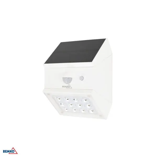 C83-SOR-002WH-CCT-PIR LED SVJETILJKA ZIDNA SOLARNA 2,5W IP65 SENZOR 3K/4K/6K 300lm BIJELA RUBIC