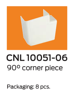 CNL-10051-06 SPOJNICA L ZA PARAPET KANAL 100X50 BIJELA