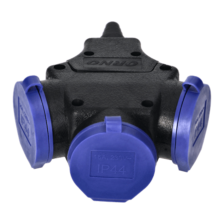 OR-AE-13209 RAZDJELNIK GUMENI TROSTRUKI ŠUKO 16A IP44