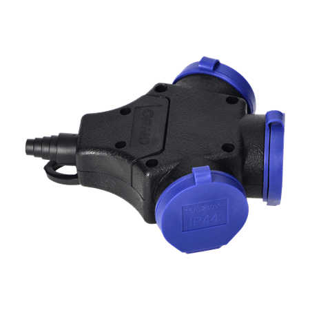 OR-AE-13209 RAZDJELNIK GUMENI TROSTRUKI ŠUKO 16A IP44